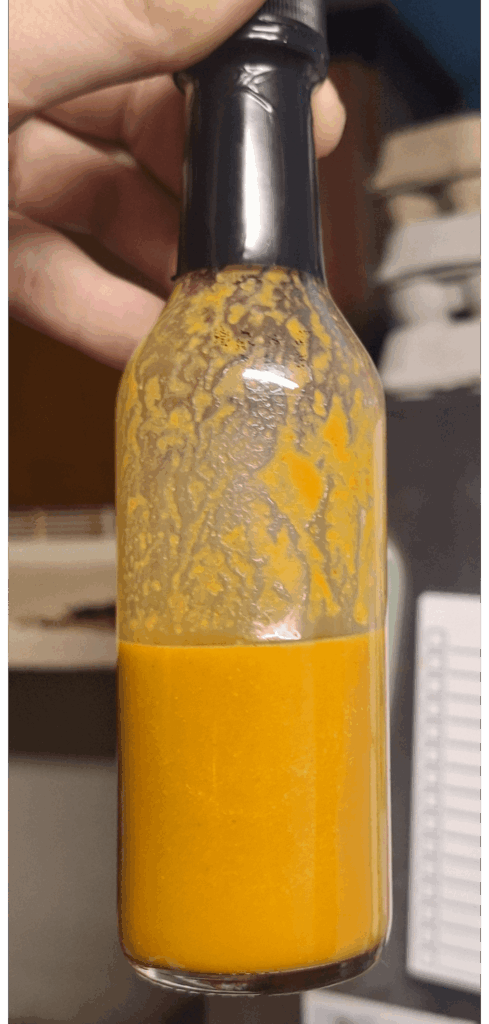 Sample version of homemade hot sauce