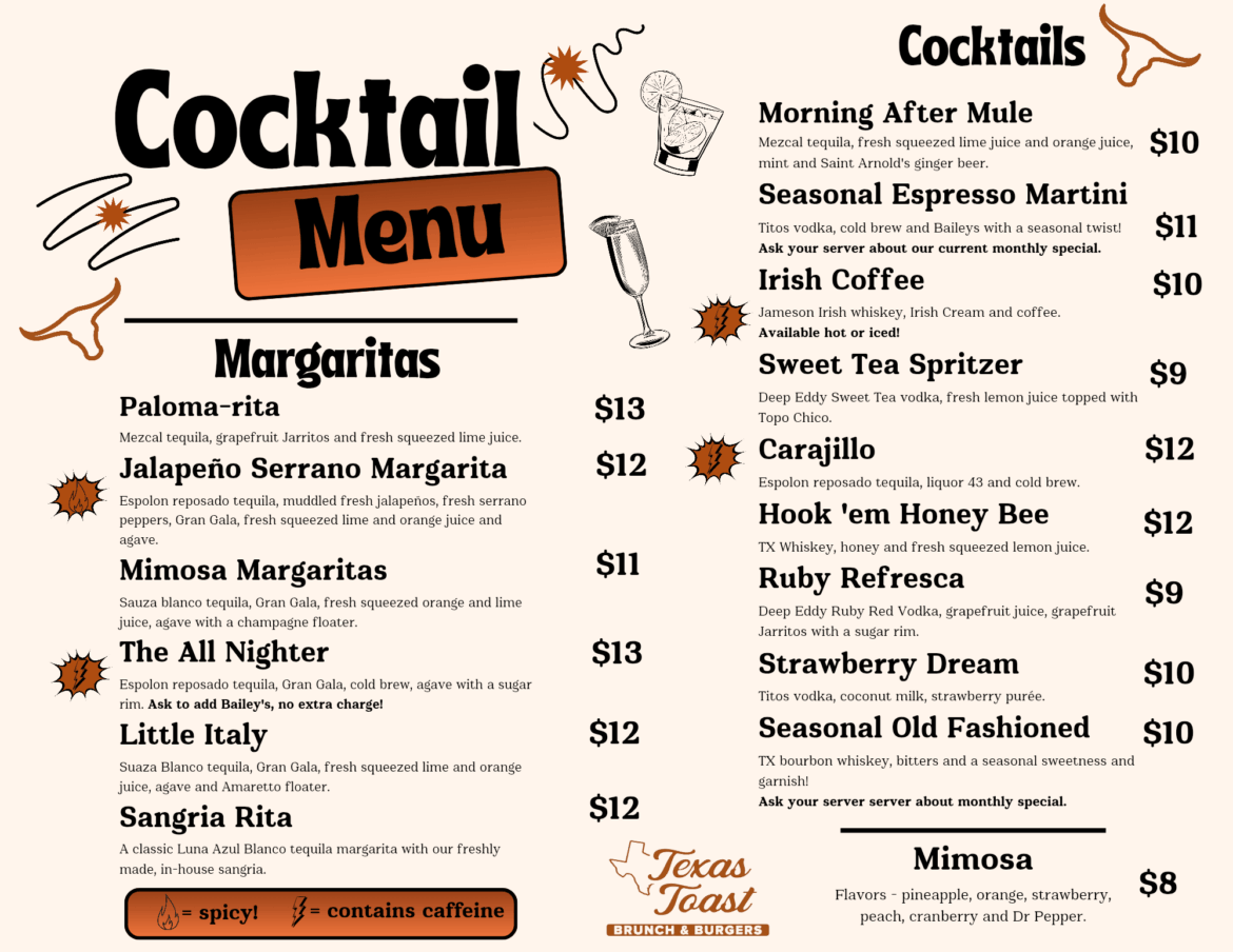 New full service cocktail bar just opened in Texas Toast/Guadalupe Street Tacos on The Drag!