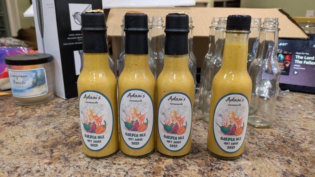 My first batch of the year - homegrown peppers & my own recipe