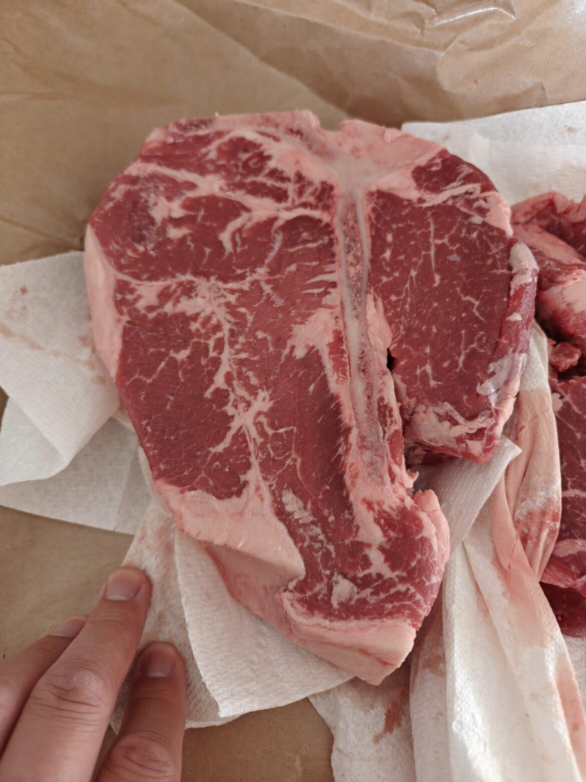 Paid for T-bone cut on sale, but butcher upgraded me;)