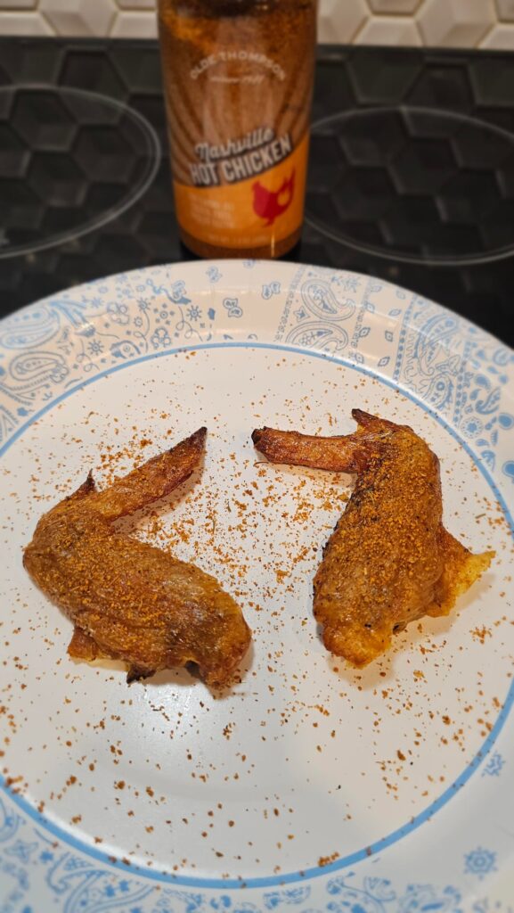 Wings from my Kroger rotisserie chicken lol