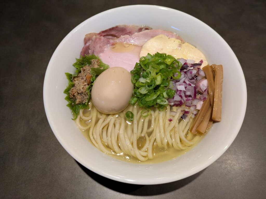 Homemade chicken clams shio ramen