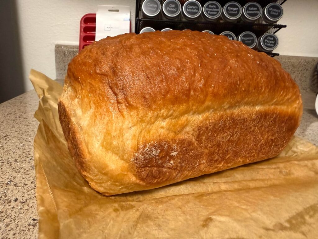 My first white bread loaf! Wife says we are never buying bread again.