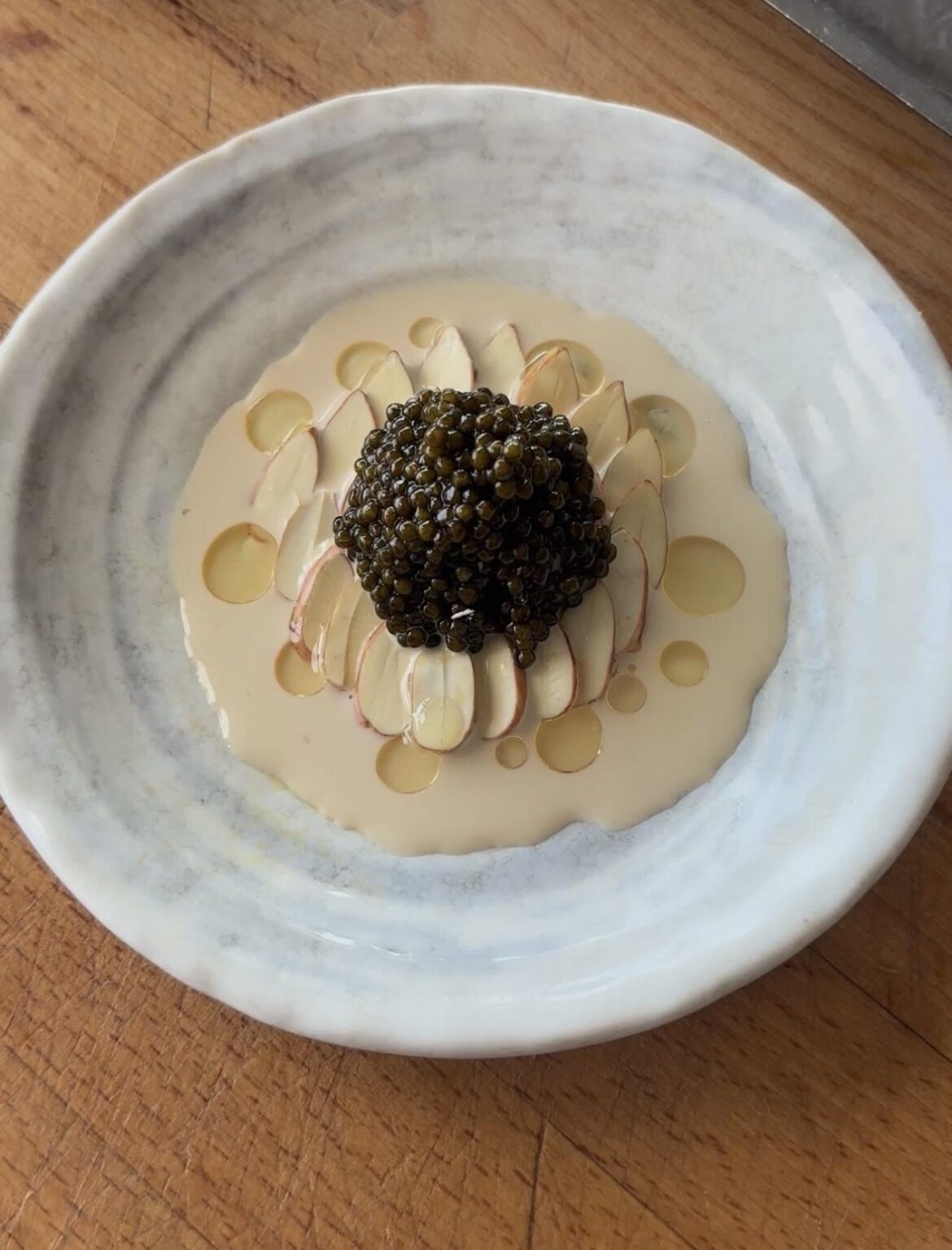 Hazelnuts and caviar