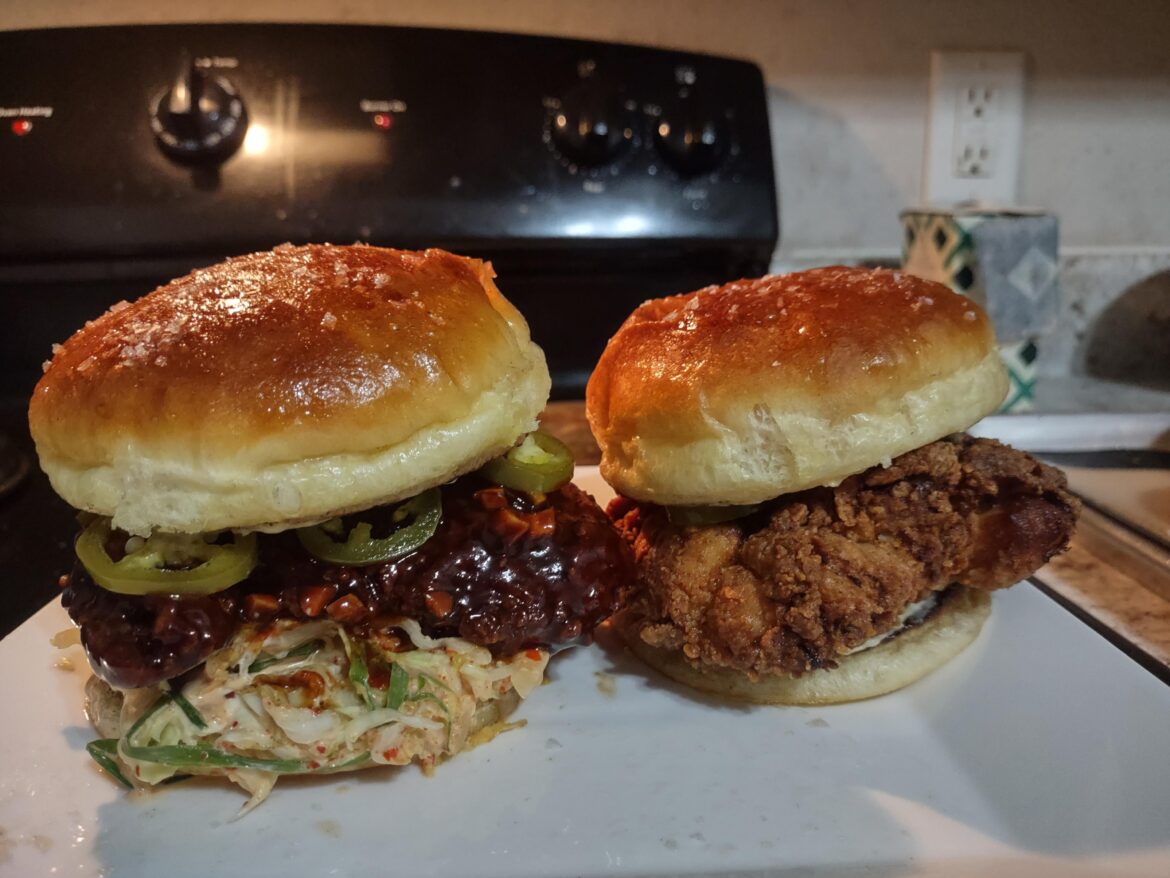 [Homemade] Korean fried chicken Sandwich