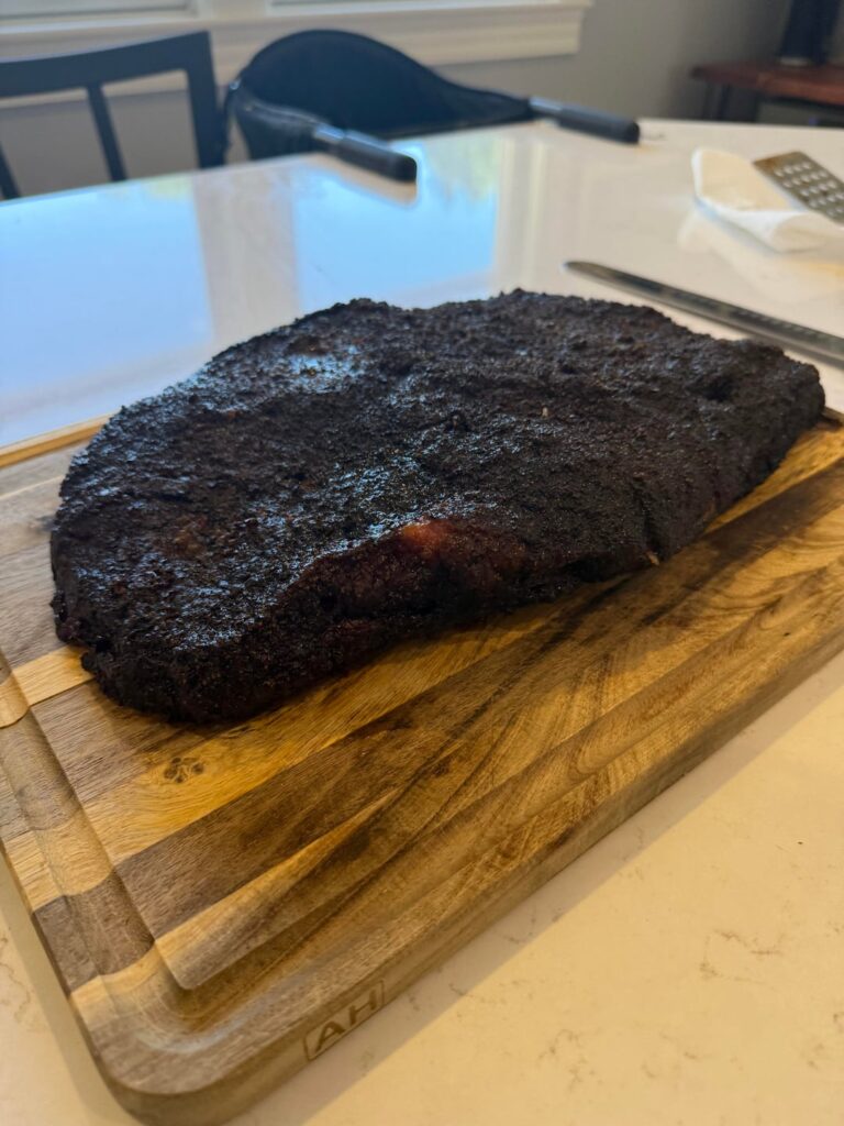 First brisket on my new grill. First brisket on my new grill.