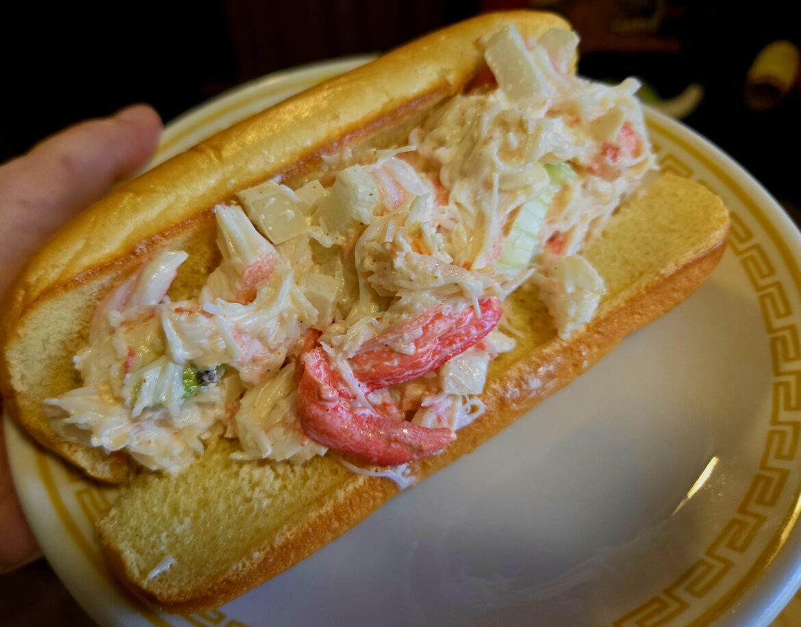 New England style crab roll for lunch