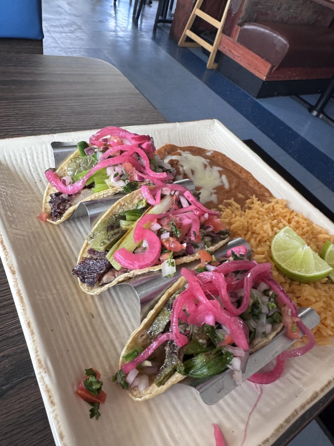 Tacos from a Mexican restaurant in WV