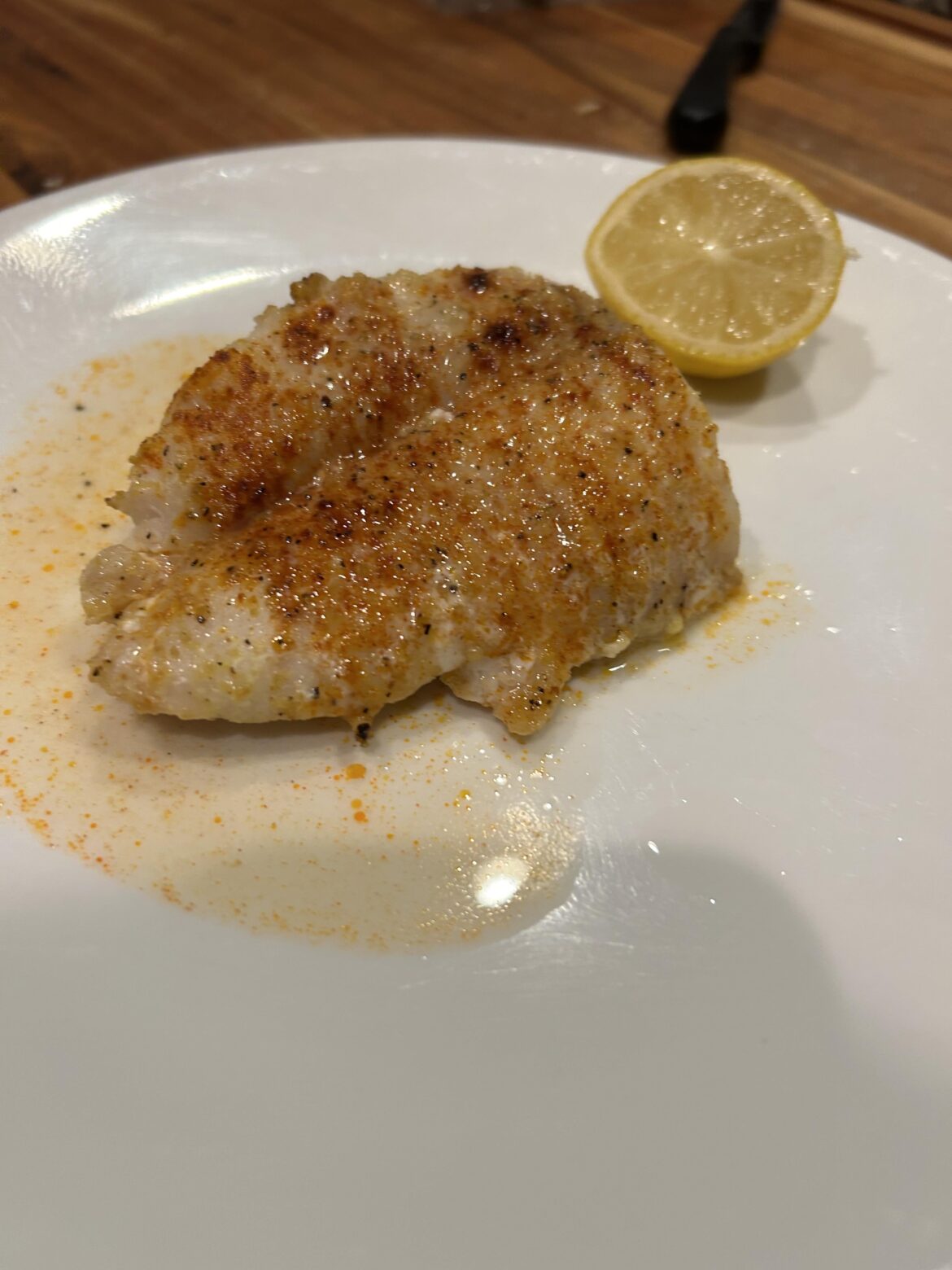 Grilled yelloweye rockfish (I caught)