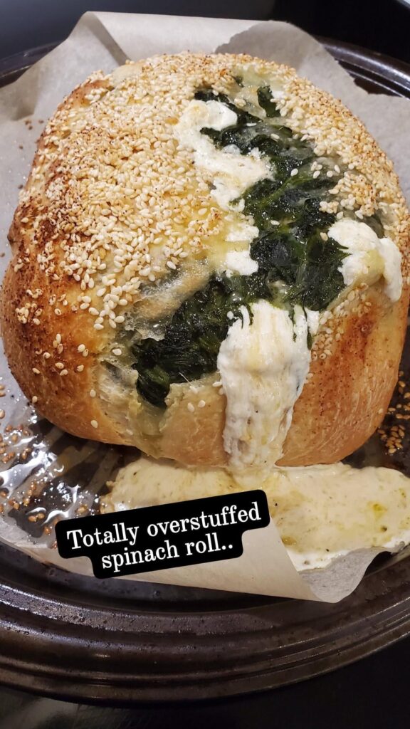 Oops my Spinach Roll was overstuffed!