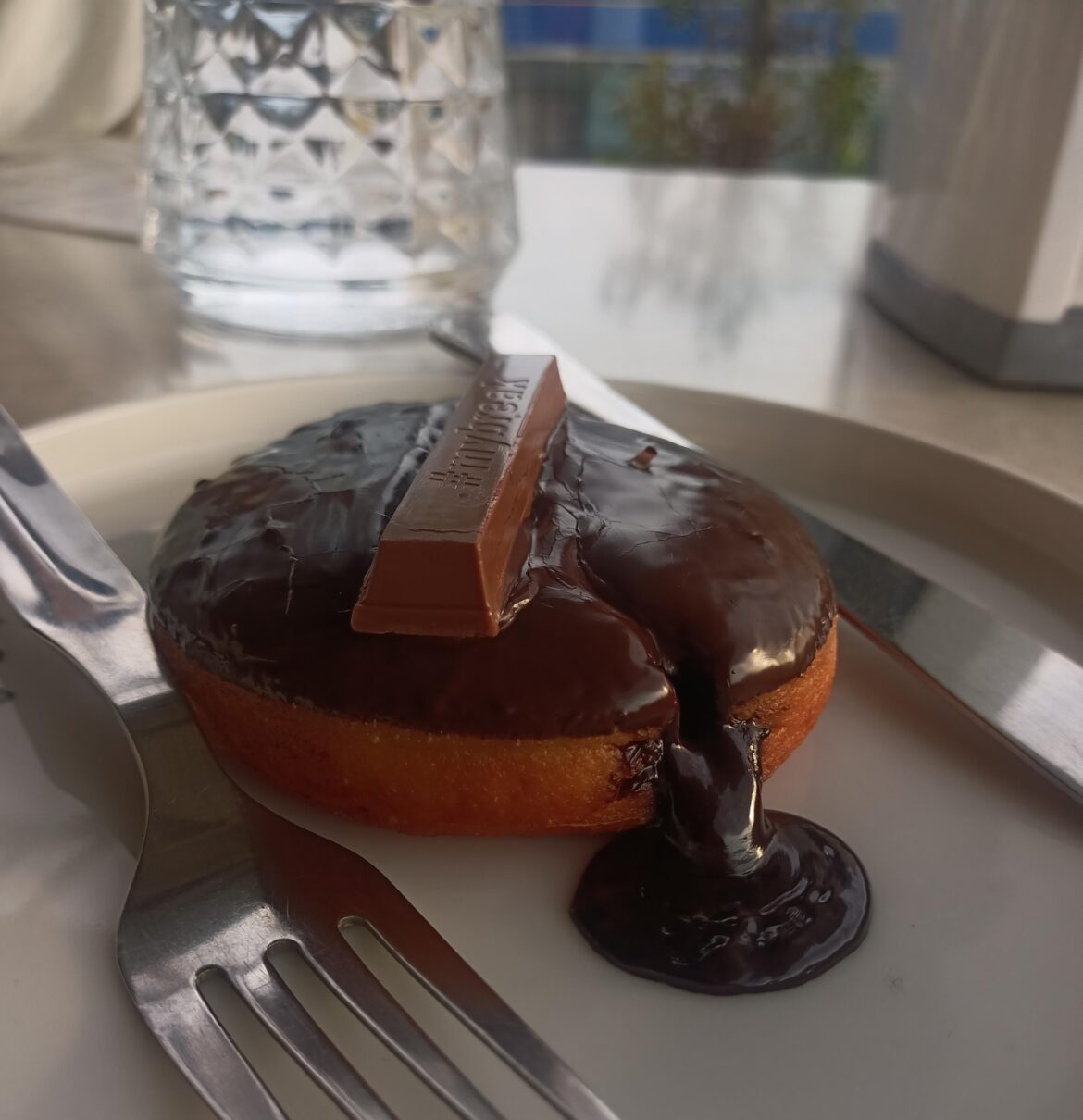 chocolate filled donut