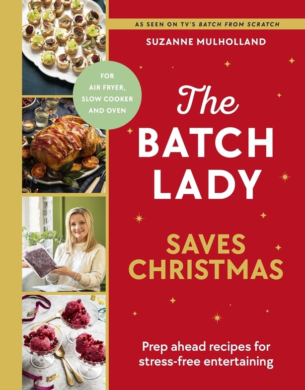 The cover of a cookbook, 'The Batch Lady Saves Christmas'