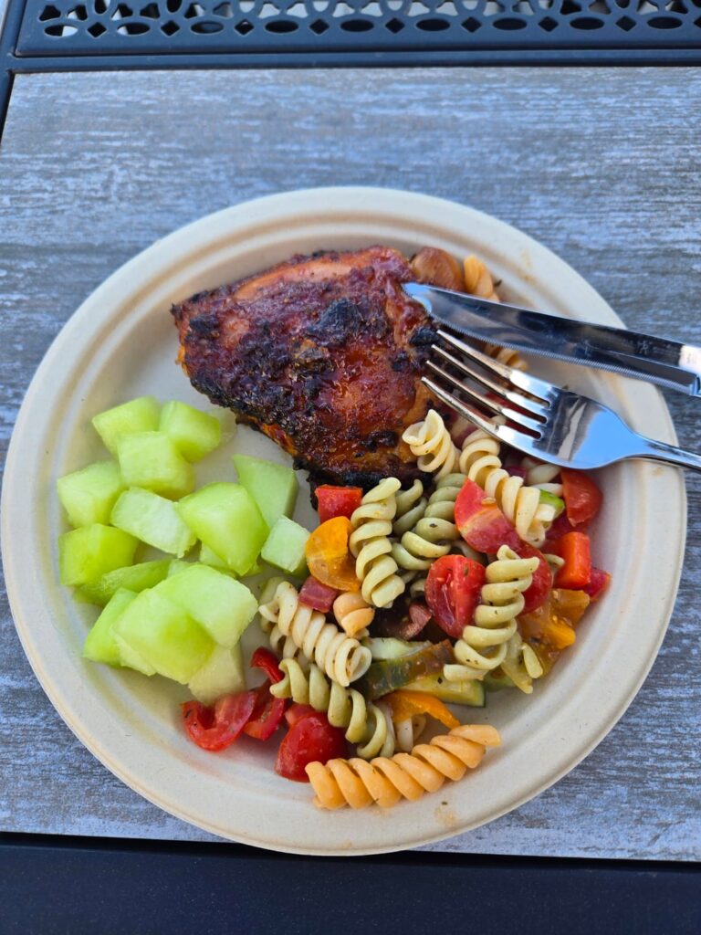 Smoked bbq chicken thighs on the searwood! So good! Smoked bbq chicken thighs on the searwood! So good!