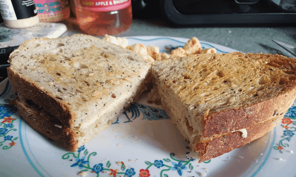Coop seeded sourdough, filled with grated M&S Cornish Cove cheddar