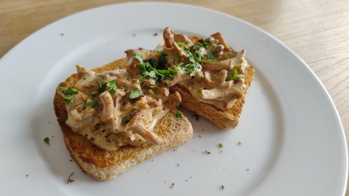 Chanterelles on toast