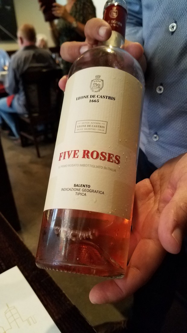 JULY 10, 2019, BOSTON - Five Roses (rosato) from Salento...