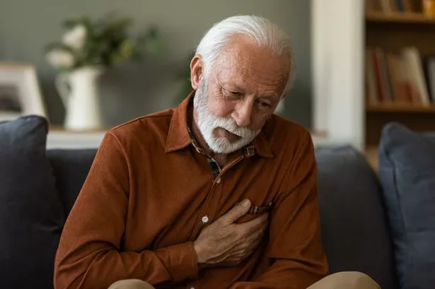 Man having heart attack