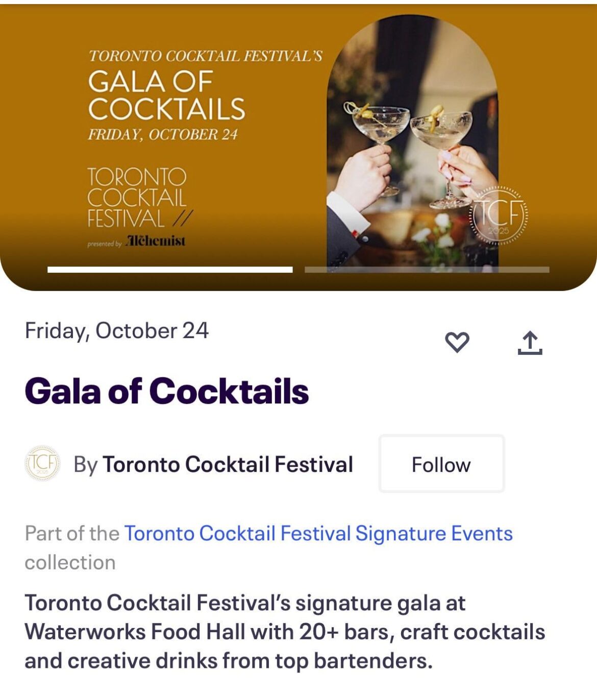 Gala of Cocktails by Toronto Cocktail Festival?