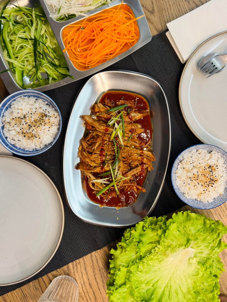 korean pork lettuce wrap DIY dinner