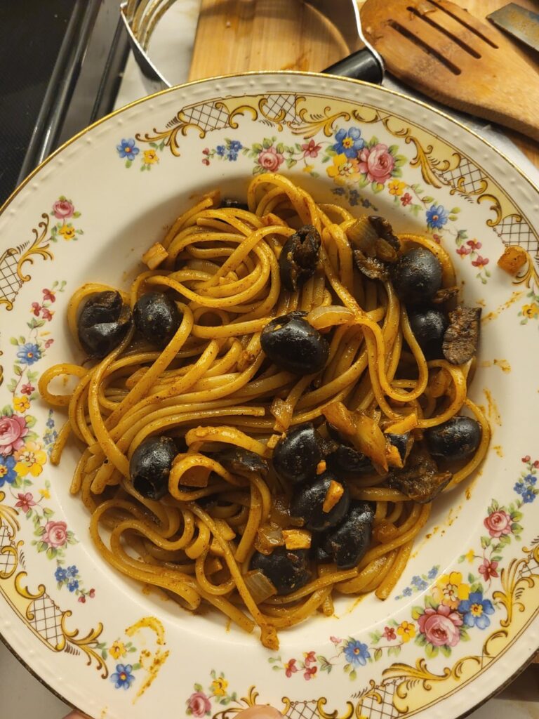 I wanted to try the paprika water pasta that was posted this week..