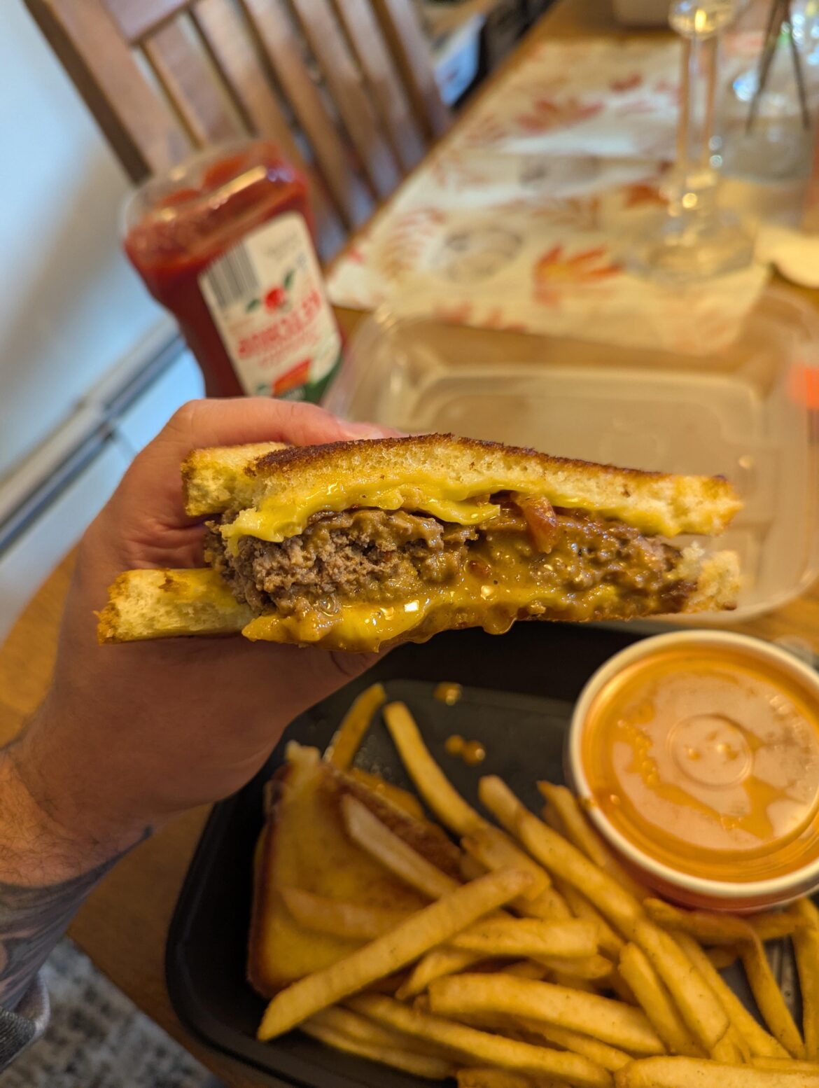 Grilled cheese burgah