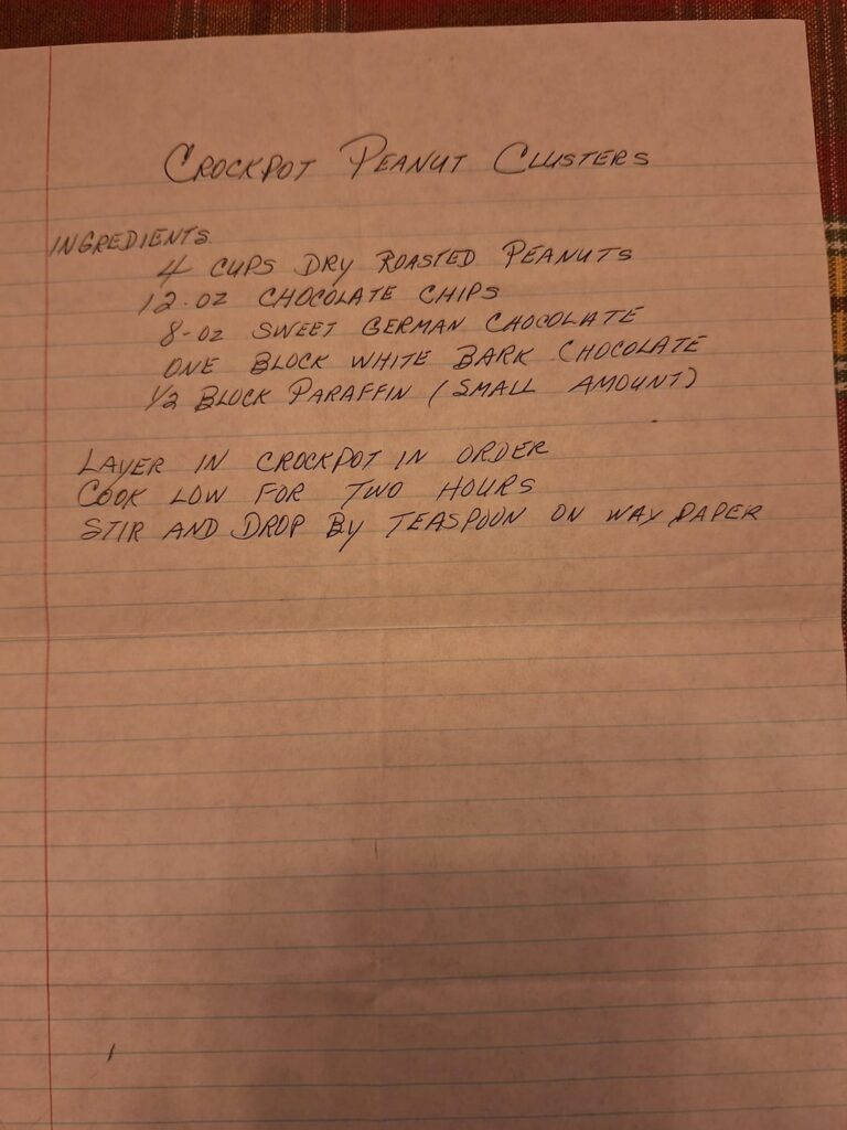 As requested here is all of the handwritten candy recipes.