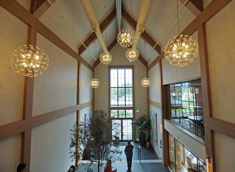 A tour of the interior of the Delamar Westport is held with fashion designer Christian Siriano in Westport, Conn., on Wednesday October 8, 2025. (Christian Abraham/Hearst Connecticut Media)