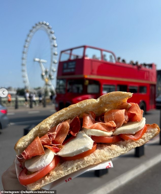 The world famous sandwich shop, which hails from Florence, has opened its doors in London's Soho (pictured: The Italian)