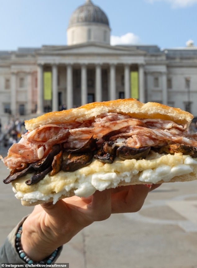 Content creators have taken to TikTok and other social media platforms to rave about All'Antico Vinaio's London outpost (pictured: The Mother)