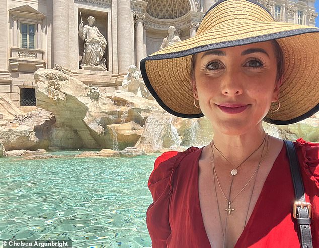 Dreaming of a romantic dolce vita, the luxury hotel branding design specialist (pictured) packed her entire life in to three suitcases and set up home in the Italian capital in October 2024