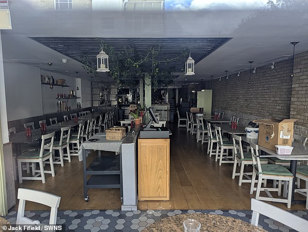 Don Ciccio had offered customers a selection of Italian dishes, with pizzas priced from £10 for a margherita (inside of the restaurant pictured)