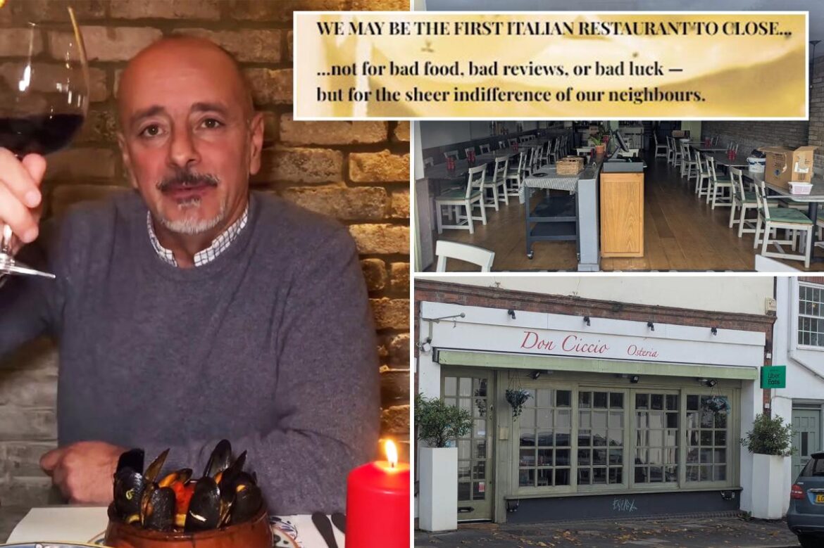 London restaurant Don Ciccio takes swipe at locals after closing London restaurant Don Ciccio takes swipe at locals after closing