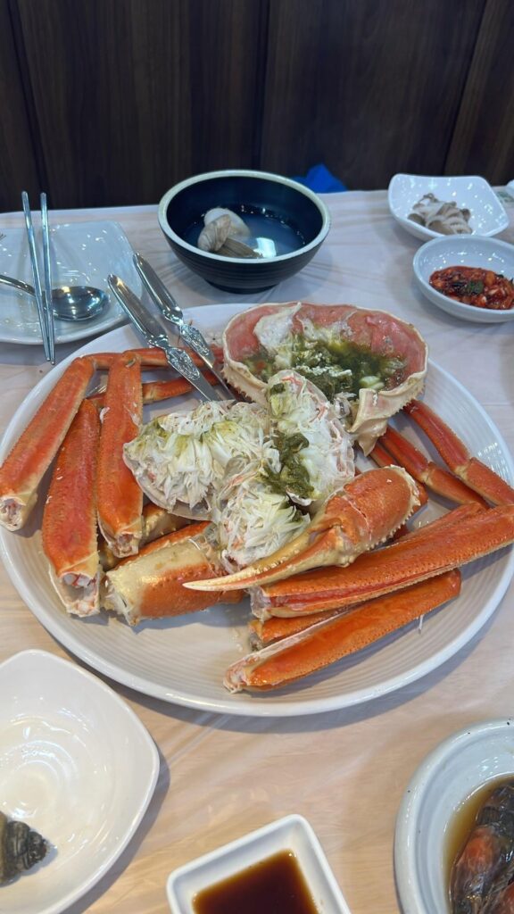 대게 I had a couple of weeks ago on a trip to 동해