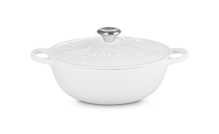 Cast Iron Olive Branch Soup Pot
