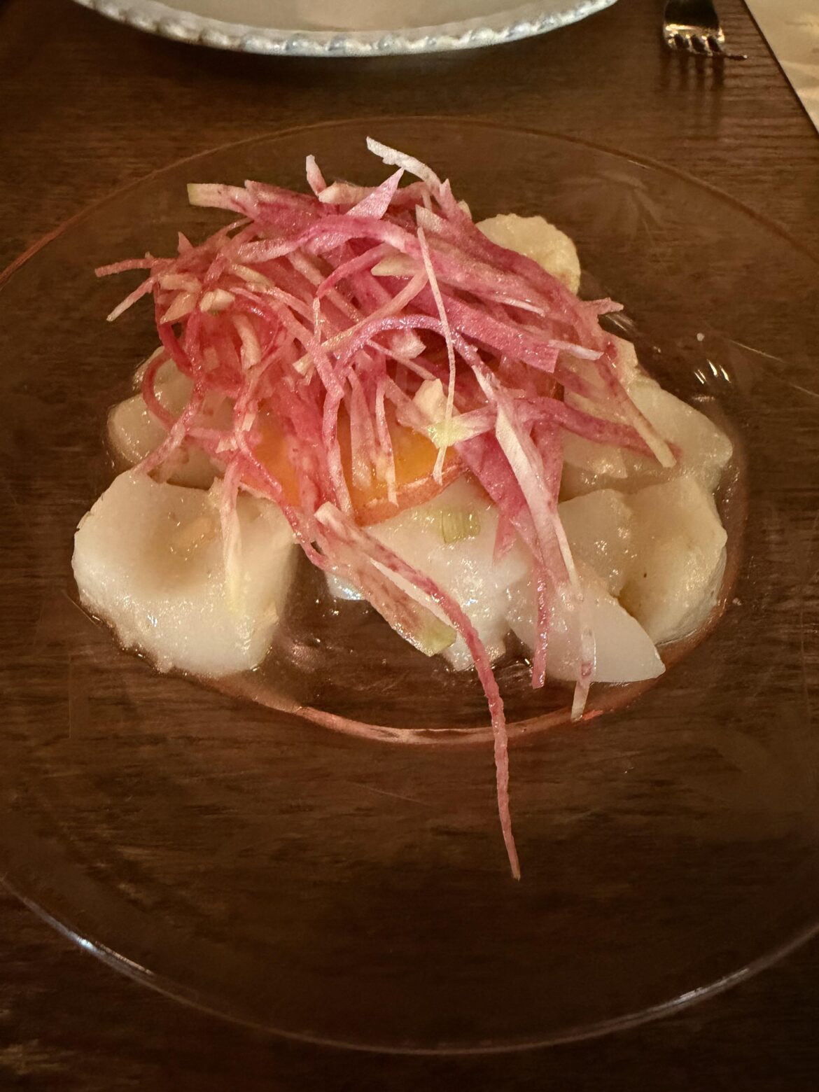 Scallops crudo at Lutie’s