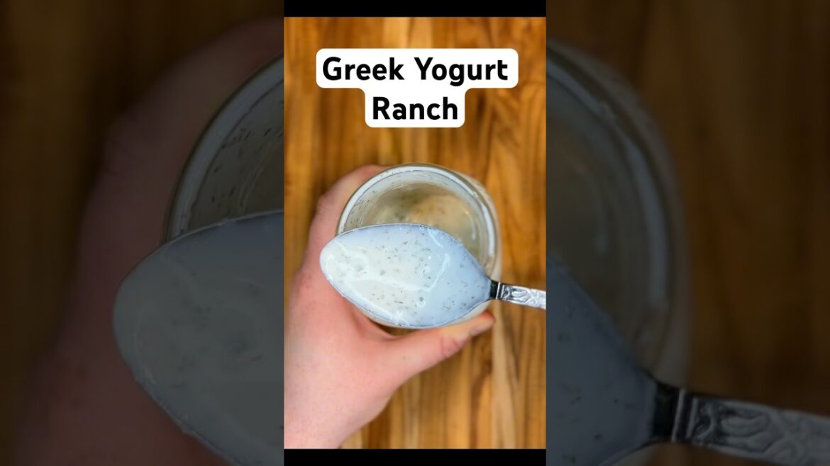 This Greek yogurt ranch is my go-to dressing for pasta salads  #recipe #ranch #saladdressing #food