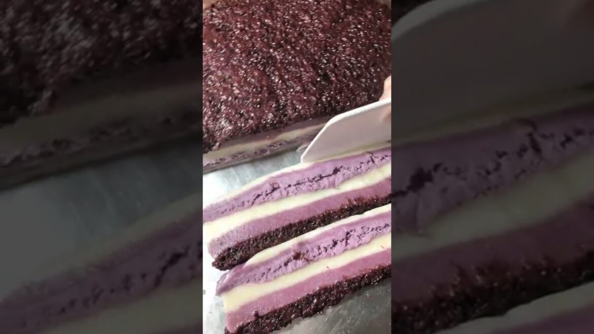 Purple Spanish Cake Recipe | Unique, Colorful & Delicious Dessert Idea” #asmr #food #cooking #shorts