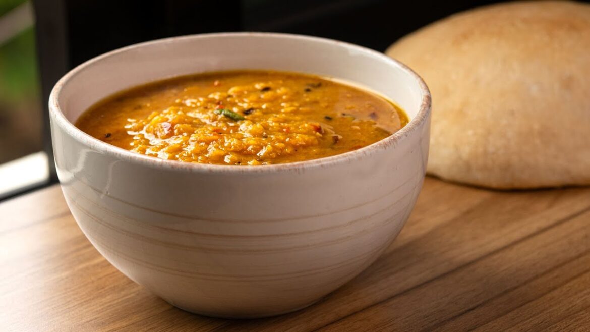 Easy Lentil Soup with Red Lentils - Bengali Musur Dal Recipe - Vegan