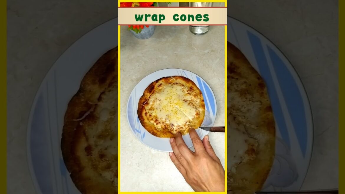 Tortilla wrap cones and yogurt dip recipe #shorts