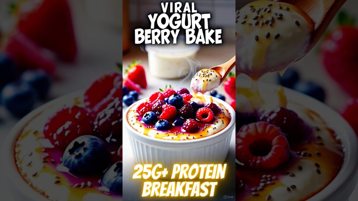 The Only High-Protein Breakfast You Need: Viral Yogurt Berry Bake #shorts #youtubeindia #ytshorts
