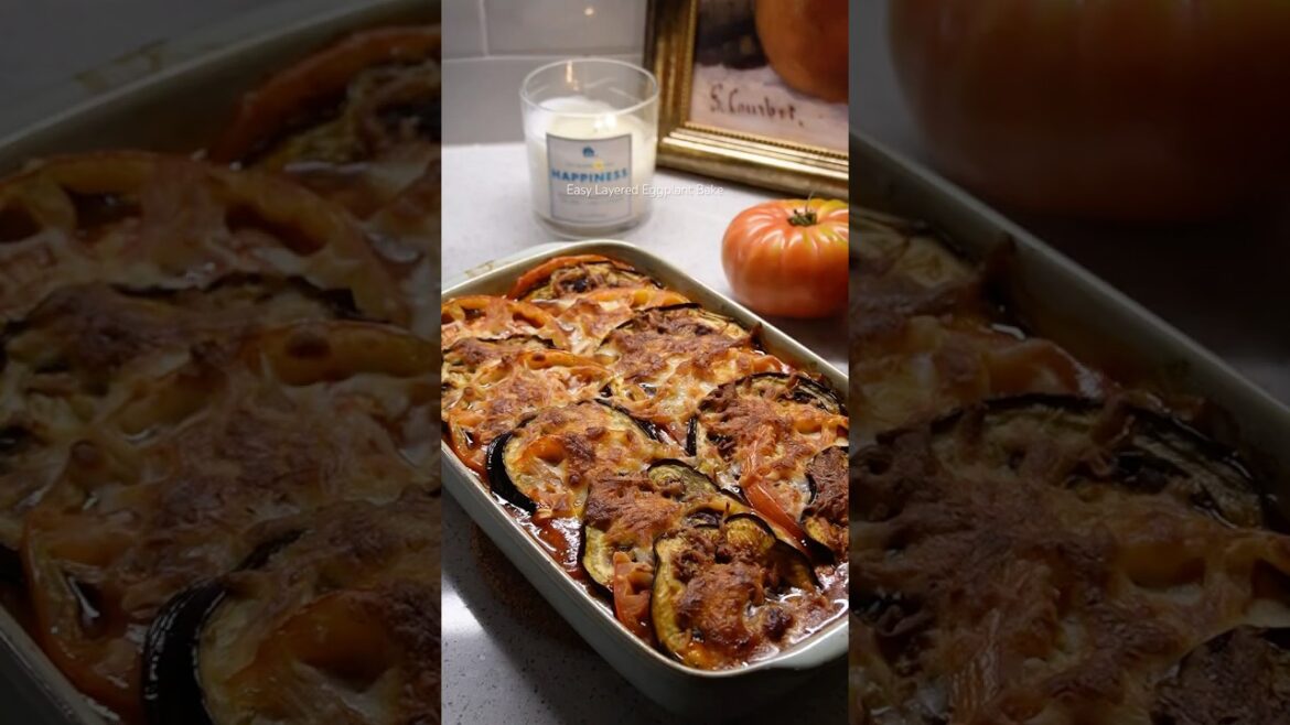 Comfort food made with layered eggplant ✨#eggplant #homemade #easyrecipe #groundbeefrecipe #recipe