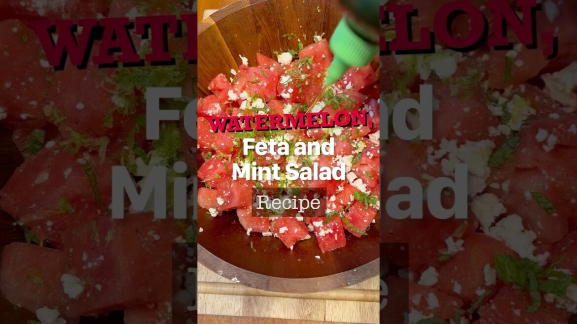 Watermelon, Feta and Mint Salad Recipe! This Watermelon Salad Recipe is So Easy and Delicious!