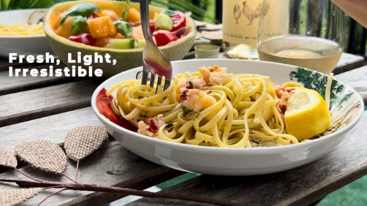 Lobster Linguine with Fresh Melon Salad | Light & Irresistible Sunday Lunch