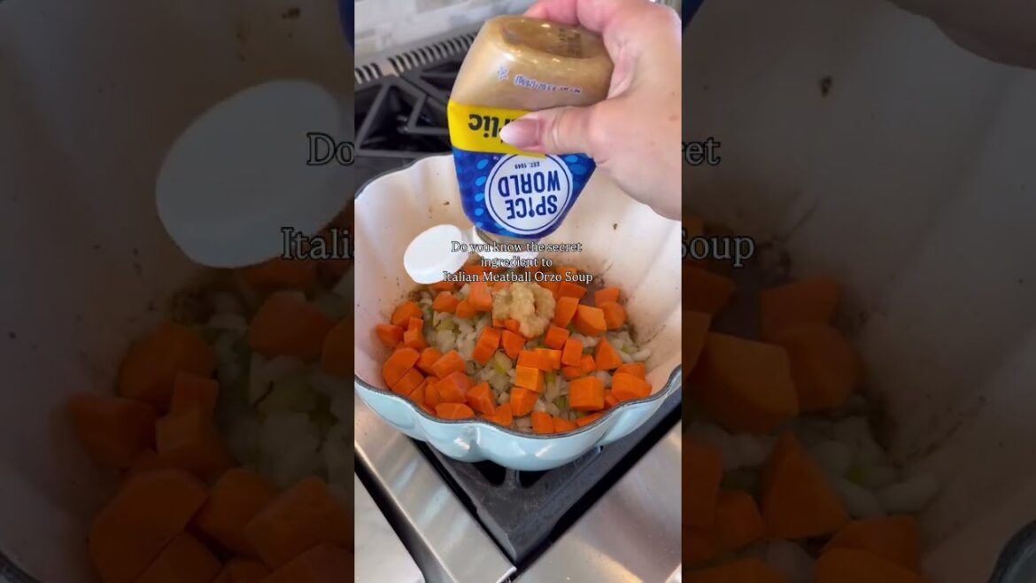 ITALIAN MEATBALL & ORZO SOUP ITALIAN MEATBALL & ORZO SOUP