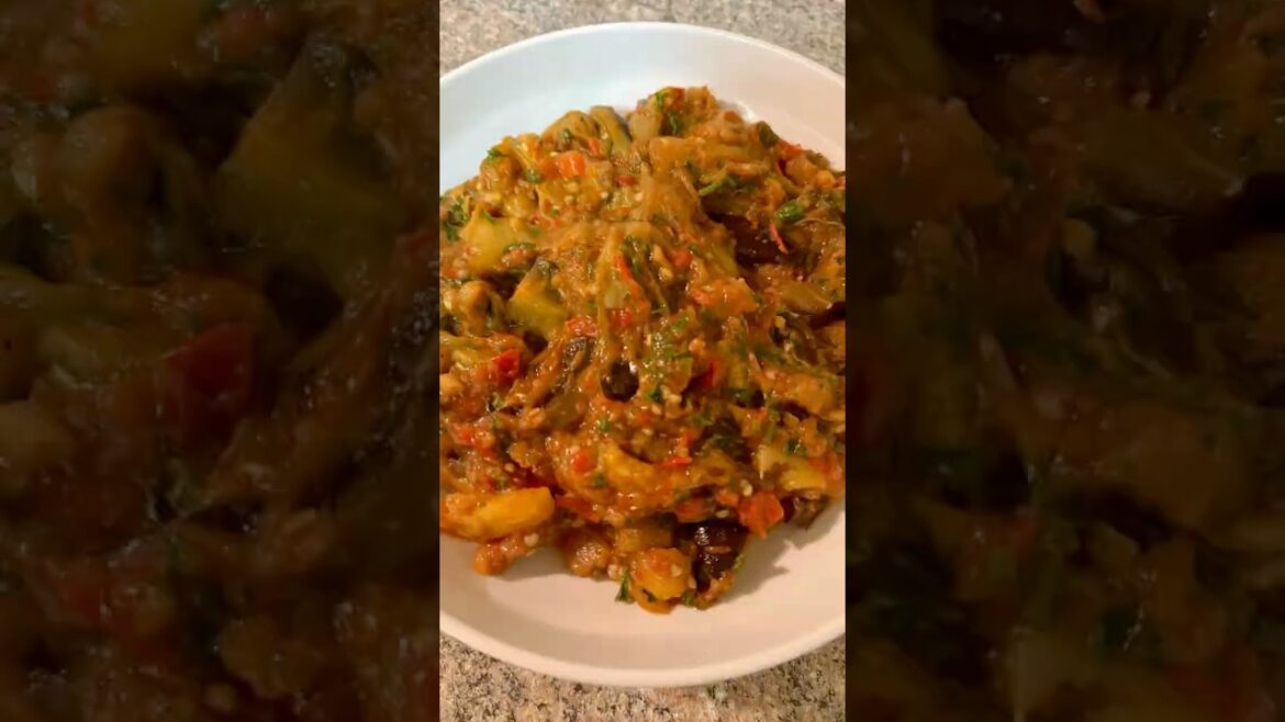 Eggplant side dish- Zaalouk in Moroccan- recipe in the description box. Eggplant side dish- Zaalouk in Moroccan- recipe in the description box.