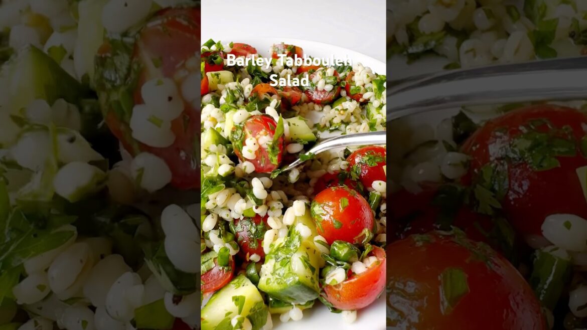 Barley Tabbouleh Salad #salad #veganrecipes #healthyeating