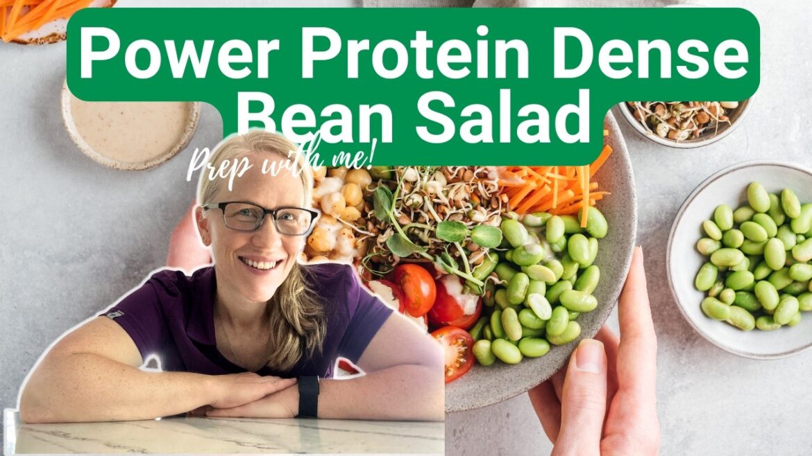 High Protein, High Fiber White Bean & Edamame Salad | Easy Mediterranean Meal Prep