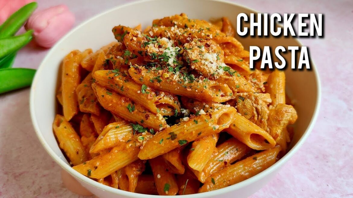 Chicken Pasta with Red Sauce | Red Sauce Pasta Easy Penne Pasta Recipe | Chicken Tomato Pasta