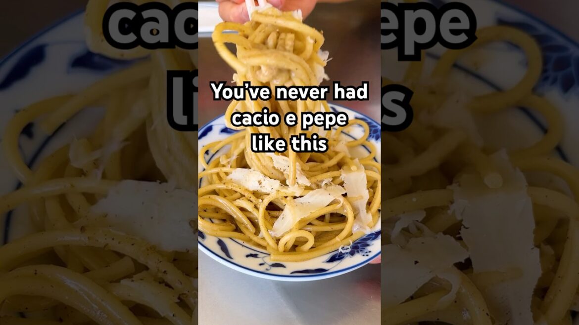Fuyu Cacio e Pepe Mein — full recipe in the description! #shorts #recipe
