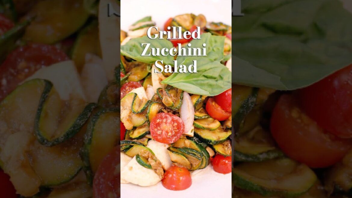 Homemade Grilled Zucchini Salad - Fresh & Delicious! #italianfood #easyrecipe #saladrecipe #shorts
